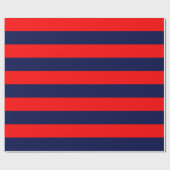 Papier Cadeau Extra Large Navy Bleu et Red Stripes (Plat)