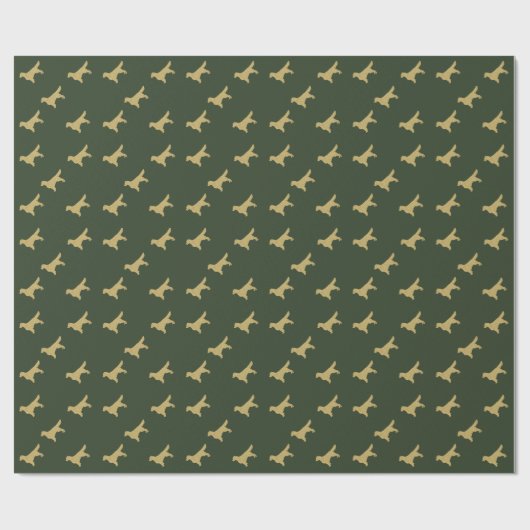 Papier Cadeau Extrait d'or | Pap d'enveloppement vert parties sc (Plat)