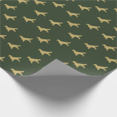 Papier Cadeau Extrait d'or | Pap d'enveloppement vert parties sc (Coin)