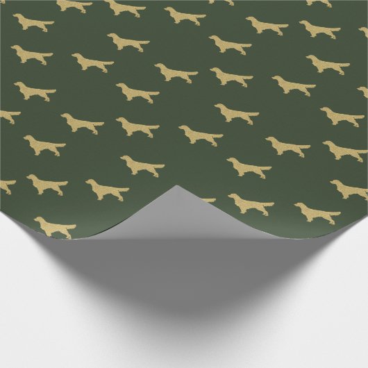Papier Cadeau Extrait d'or | Pap d'enveloppement vert parties sc (Coin)