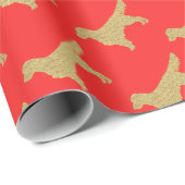 Papier Cadeau Extrait d'or | parties scintillant or (Coin rond)