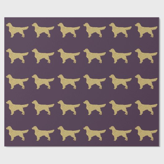 Papier Cadeau Extrait d'or | parties scintillant or mauve mauve (Plat)