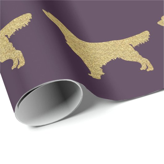 Papier Cadeau Extrait d'or | parties scintillant or mauve mauve (Coin rond)