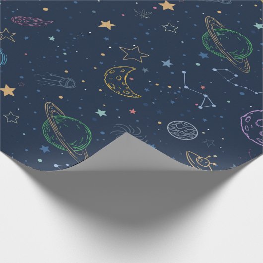 Papier Cadeau Extraits de l'espace extra-atmosphérique cool (Coin)