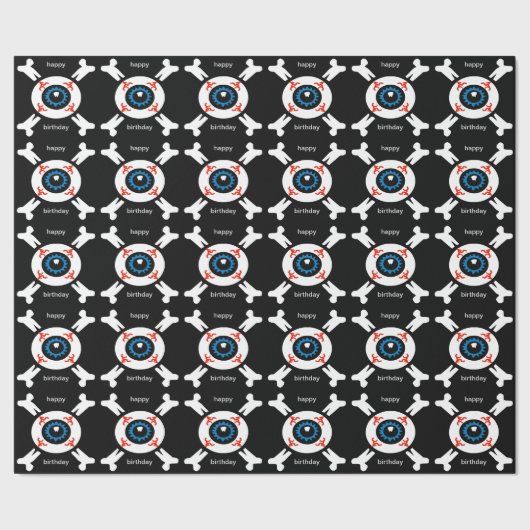 Papier Cadeau Eyeball-and-Crossbones (Couture)