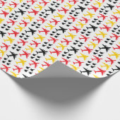 Papier Cadeau F22 C17 KC135 en rouge jaune et noir (Coin)