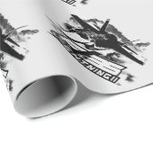 Papier Cadeau F-35 Éclair II (Coin rond)