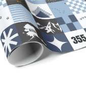 Papier Cadeau F-35 et 355FS Falcon Carrés de vacances (Coin rond)