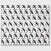 Papier Cadeau F-Caw-F Funny Christmas Black Crow Merry Xmas (Plat)