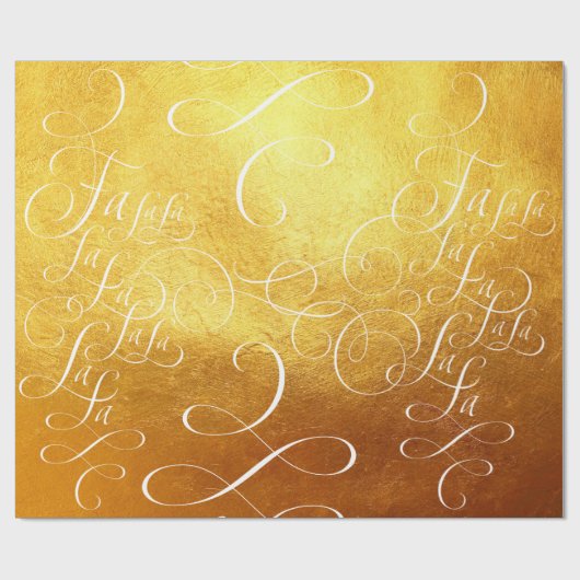 Papier Cadeau Fa la Deck the Halls - Christmas Gold Rich (Plat)