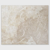 Papier Cadeau Fa la la - Deck the Halls - Calligraphie de Noël (Plat)