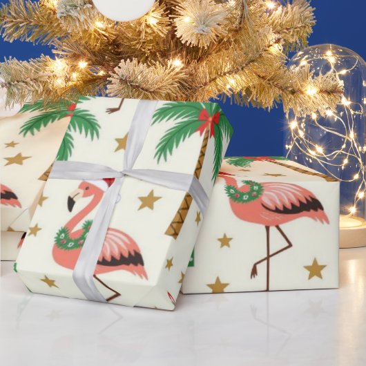 Papier Cadeau Fa-La-La-Flamant (Vacances)