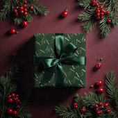 Papier Cadeau Fa La La Green & Pink Typographic Christmas Carol