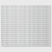 Papier Cadeau Fa la la la Christmas carol blanc noir mignon (Plat)