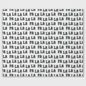 Papier Cadeau Fa La La La La White & Black Playful Christmas (Plat)