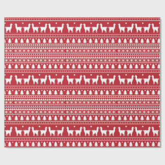 Papier Cadeau Fa-La-La Llama Christmas Wrapping Paper