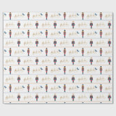 Papier Cadeau Fa La Stripe Noisette et Souris King (Plat)