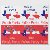 Papier Cadeau Fabriqué Au Texas Avec Pièces Polonaises (Plat)