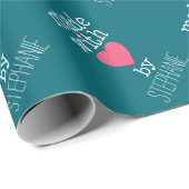 Papier Cadeau Fabriqué Avec Amour Par Vous (Coin rond)