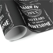 Papier Cadeau Fabriqué dans l'année XX ans d'être un anniversair (Coin rond)