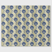 Papier Cadeau Fabuleux 50 anniversaire (Plat)