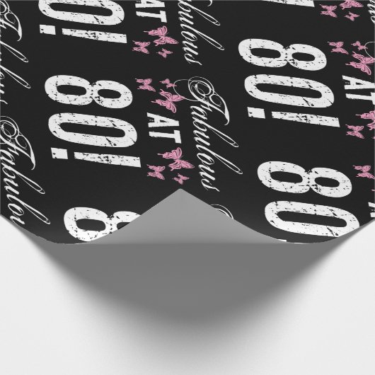 Papier Cadeau Fabuleux 80e anniversaire (Coin)