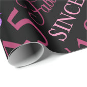 Papier Cadeau Fabuleux depuis 1945 80e anniversaire (Coin rond)