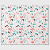 Papier Cadeau Fabulous Cinquante Flamants roses (Plat)