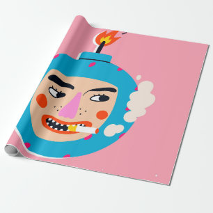 Papier Cadeau Face de boom Abstraite