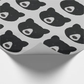 Papier Cadeau Face de l'ours noir (Coin)