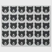 Papier Cadeau Face de l'ours noir (Plat)