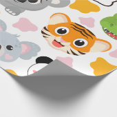 Papier Cadeau Face des animaux mignons (Coin)