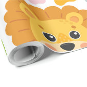 Papier Cadeau Face des animaux mignons (Coin rond)