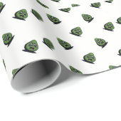 Papier Cadeau Face drôle d'Avocado (Coin rond)