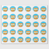 Papier Cadeau Face D'Une Petite Chouette (Plat)