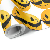 PAPIER CADEAU FACE MUSTACHE (Coin rond)
