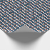 Papier Cadeau Faces personnalisées Étoiles Marine Motif (Coin)