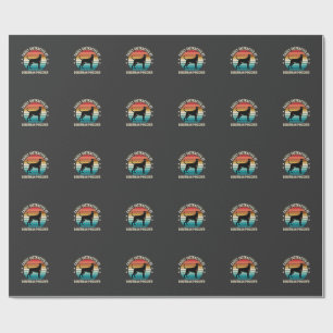Papier Cadeau Facilement distrait par Doberman Pinscher Retro Su