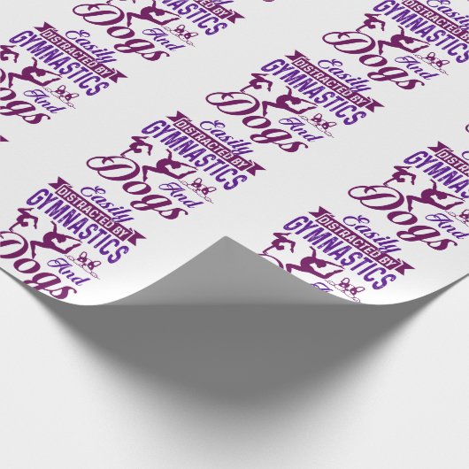 Papier Cadeau Facilement distrait par la gymnastique et les chie (Coin)
