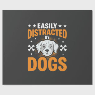 Papier Cadeau Facilement Distrait Par Les Chiens