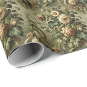 Papier Cadeau Fade to Grace - gothique baroque (Coin rond)