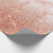 Papier Cadeau Fading Ombre Parties scintillant Rose Gold Marble (Coin)