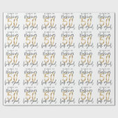 Papier Cadeau Faire 50 look bon or cadeau d'anniversaire envelop (Plat)