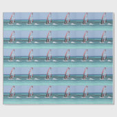 Papier Cadeau Faire de la planche à voile (Plat)