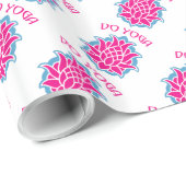 Papier Cadeau Faire du yoga (Coin rond)