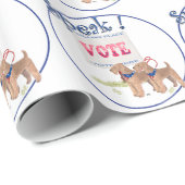 Papier Cadeau Faire sortir le VOTE (Coin rond)