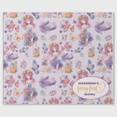 Papier Cadeau Fairy First Enchanted Woodland 1er Anniversaire (Plat)