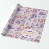 Papier Cadeau Fairy First Enchanted Woodland 1er Anniversaire (Déroulé)