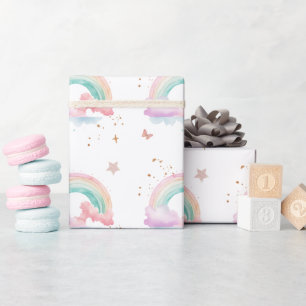 Papier Cadeau Fairy Girl Arc en ciel Magie Teapot Anniversaire
