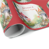 Papier Cadeau FAIRYCORE Princess Fairytale Castle Kingdom Person (Coin rond)